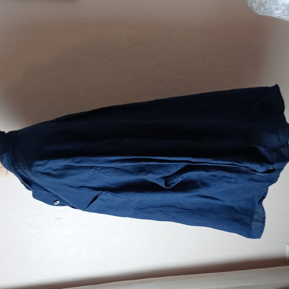 NWT Bryn Walker Navy Button Down Tunic - Picture 3 of 8